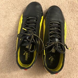 Men’s Puma Ferrari Shoes Black/Yellow - Size 10